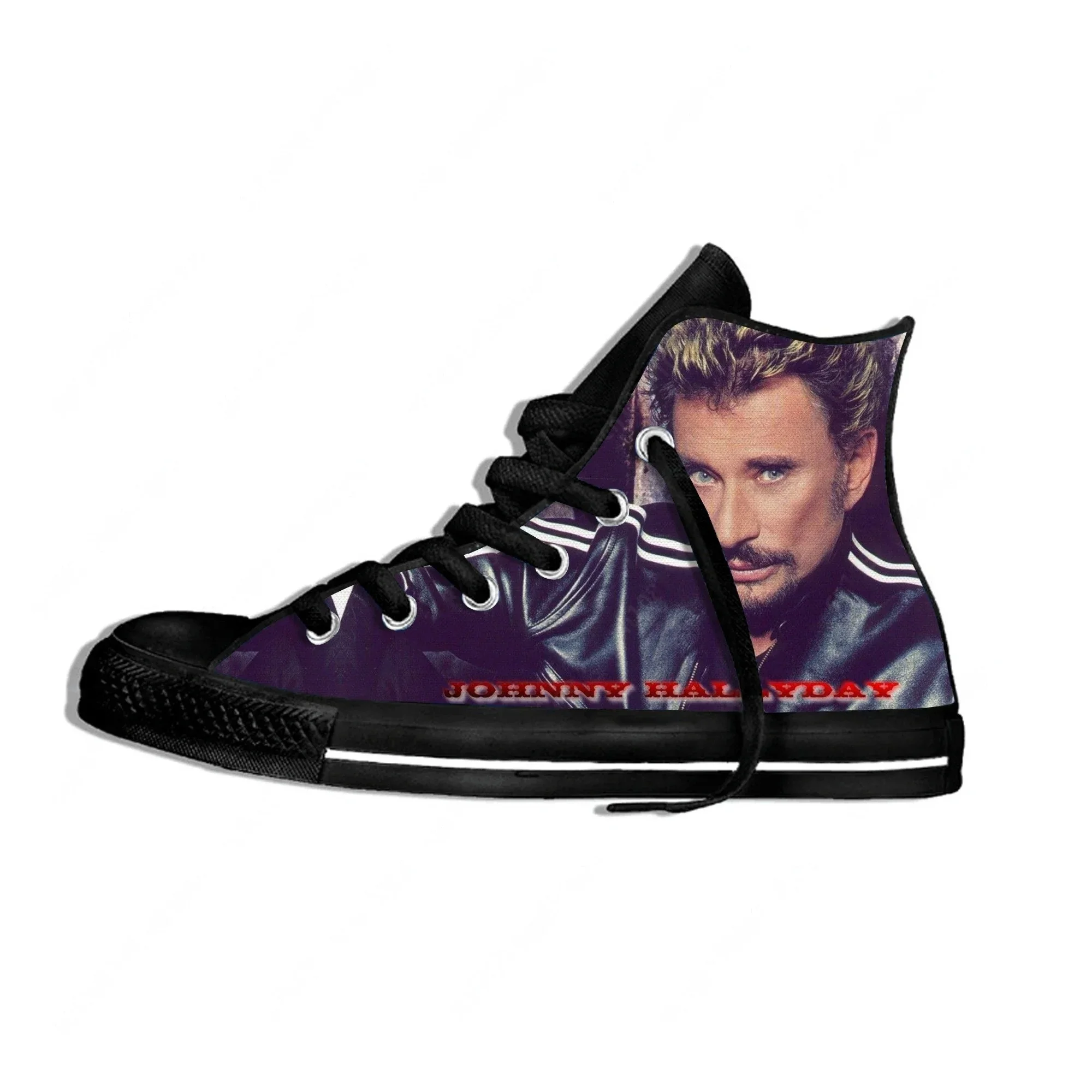 3D Printing Rock - Sepatu Kasual Fashion High-top Johnny Hallyday