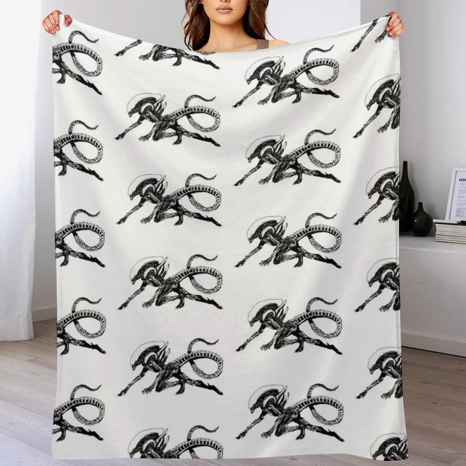 3D Printing Xenomorph - Selimut Lembut Hangat Motif Xenomorph Alien,