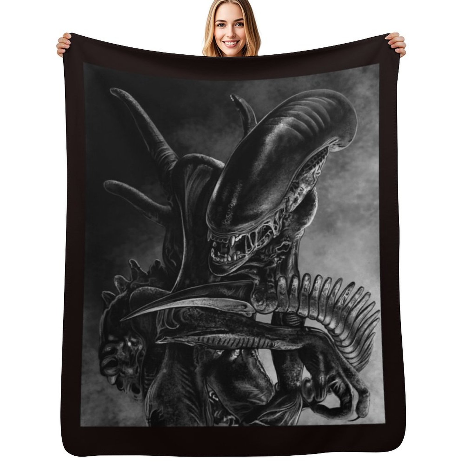 3D Printing Xenomorph - Selimut Xenomorph, Selimut Sofa Dekorasi, Selimut