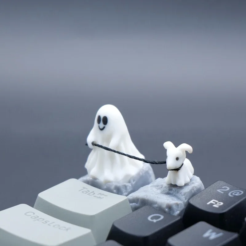 3D Printing Keyboard Keys - Hantu anak anjing Resin Keycap kustom