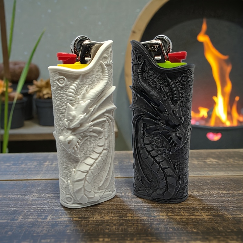 3D Printing Case - Casing Pemantik Api Motif Naga Gothic