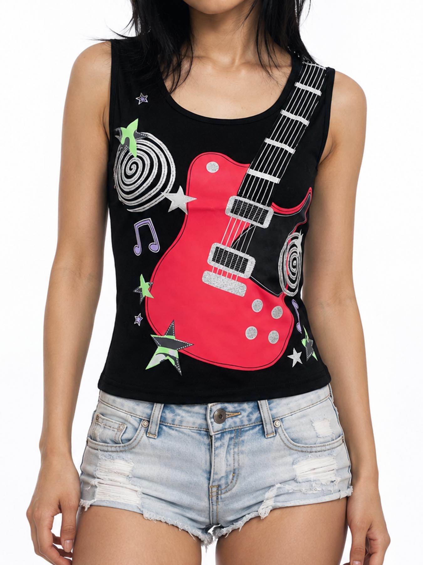 3D Printing Guitar - Tank Top Gitar Grafiti 3D Retro