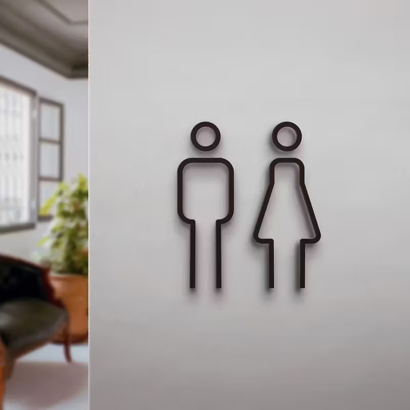 3D Printing Cafe - Tanda Pintu Toilet Pria Wanita Cetak
