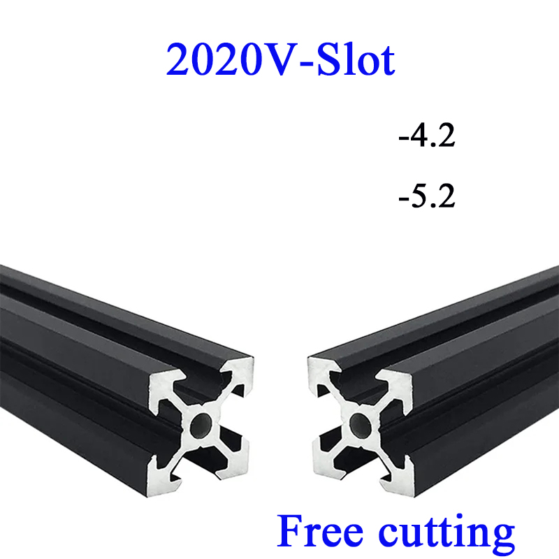 V Slot Aluminum Extrusion - 2 buah 2020 v-slot aluminium profil
