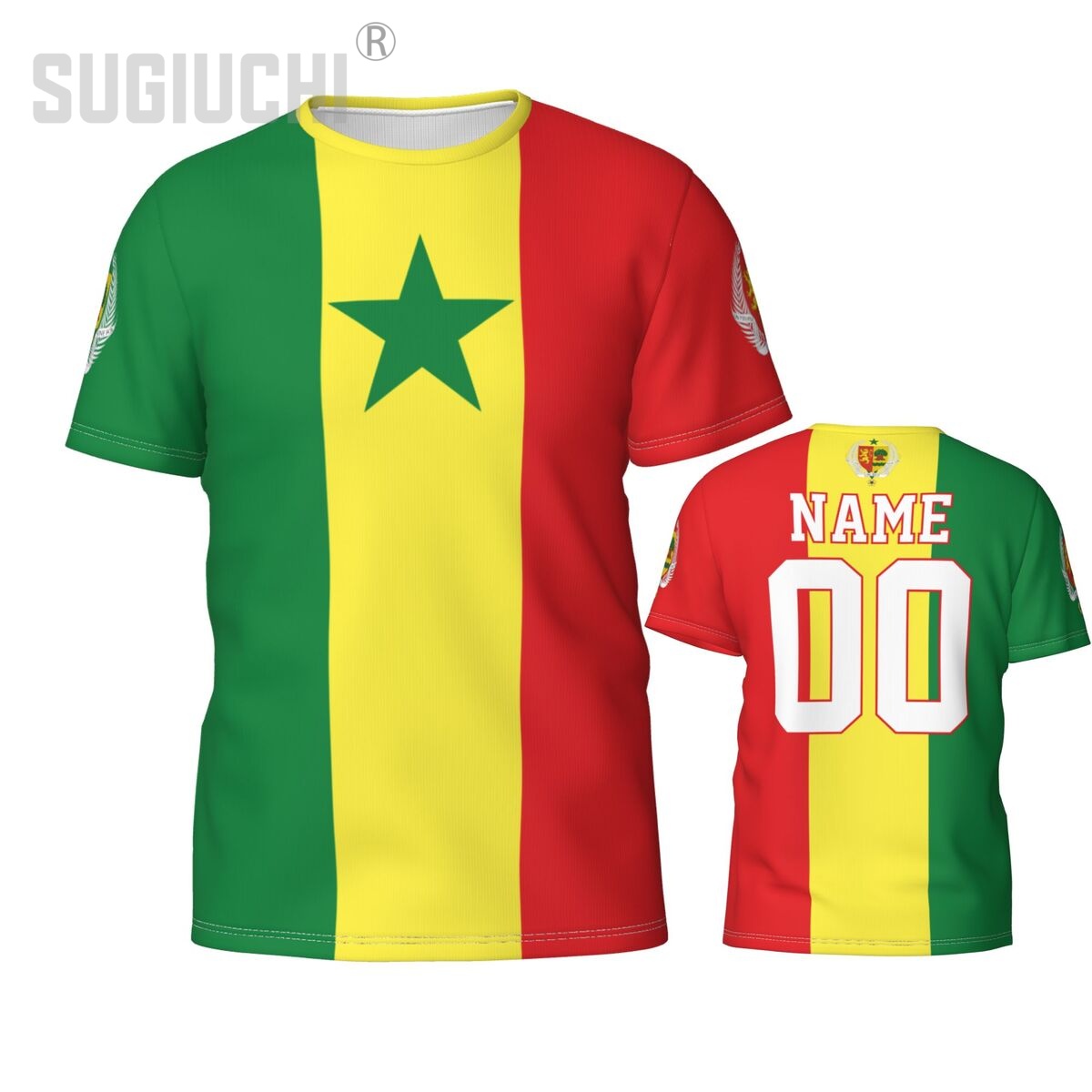 3D Printing Services - Kaos 3D Lambang Bendera Senegal Nomor