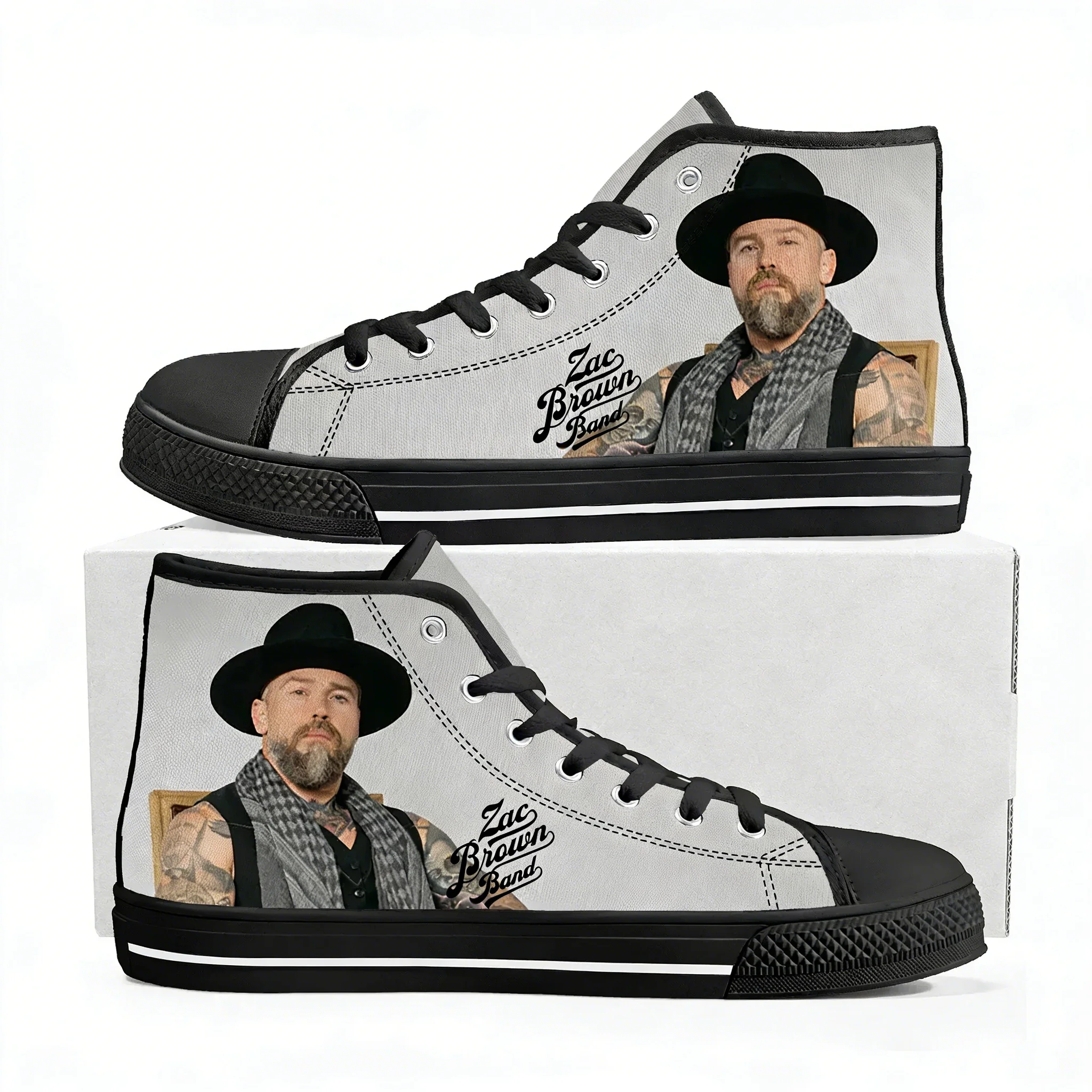 Zac Brown Sepatu Kets High Top - 3D Printing Quality ulasan dan harga