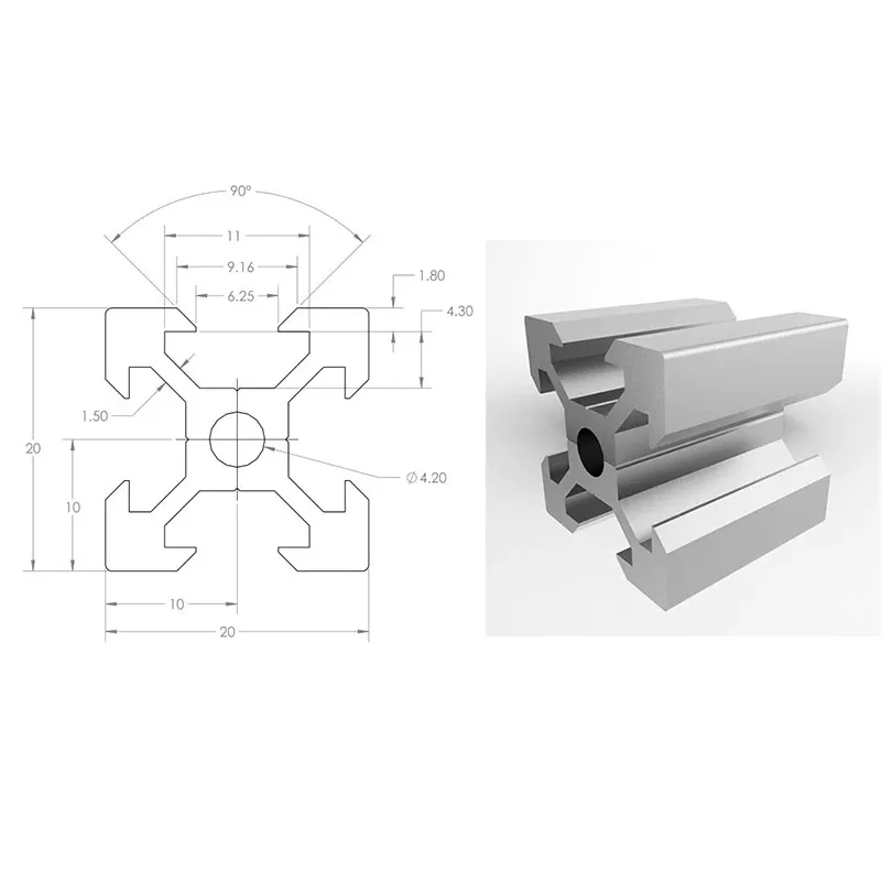 2 Buah Profil Aluminium Openbu - V Slot Aluminum Extrusion ulasan dan harga