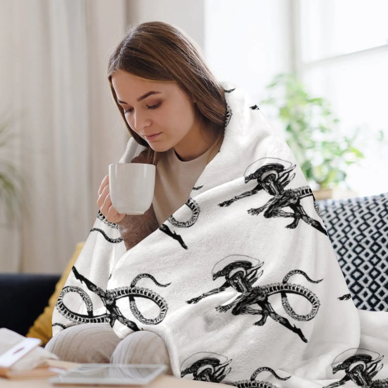 Selimut Lembut Hangat Motif Xe - 3D Printing Xenomorph ulasan dan harga