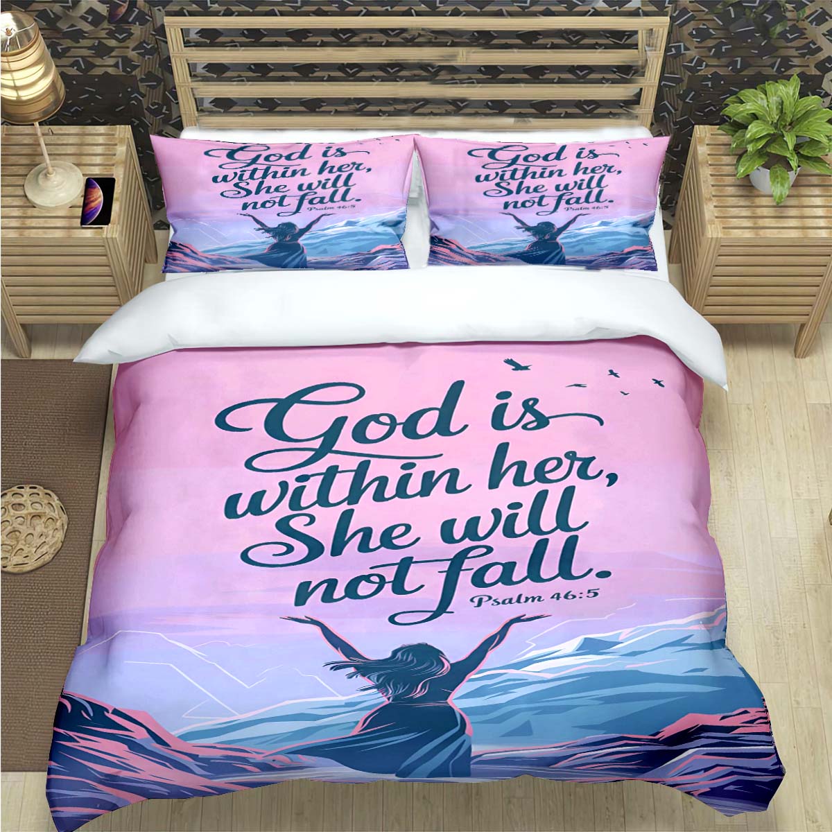 Set Sprei Motif Ayat Alkitab Y - 3D Printing Verse ulasan dan harga