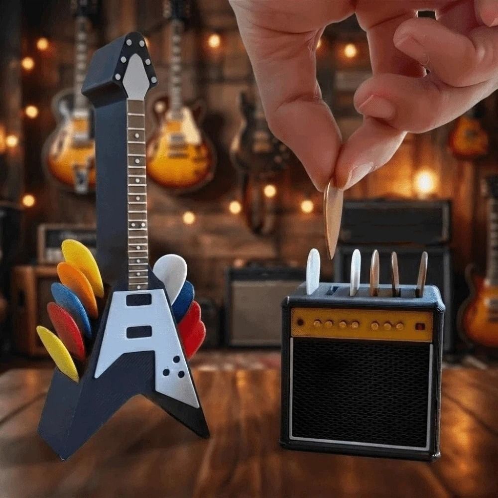 Tempat Pick Gitar Retro Desain - 3D Printing Guitar ulasan dan harga