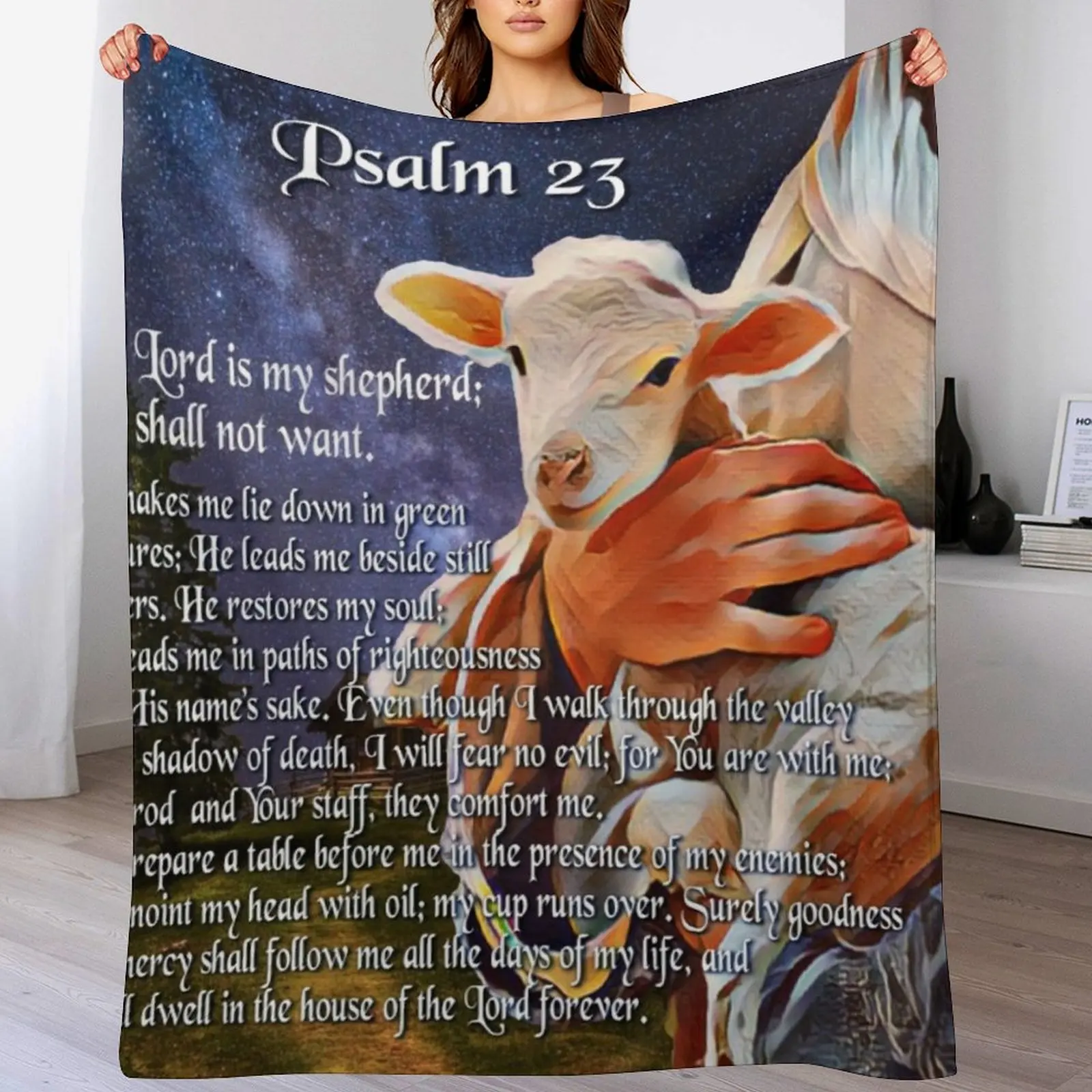 Selimut Ayat Alkitab Mazmur 23 - 3D Printing Verse ulasan dan harga