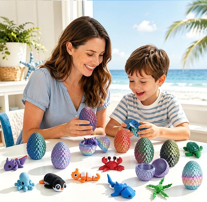 24pcs Telur Kejutan Cetak 3D B - 3D Printing Model ulasan dan harga